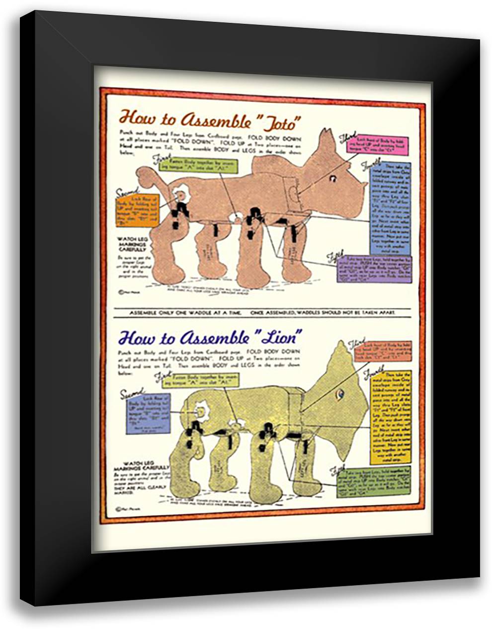 How to Assemble Toto 16x22 Black Modern Wood Framed Art Print Poster by Denslow, W. W.
