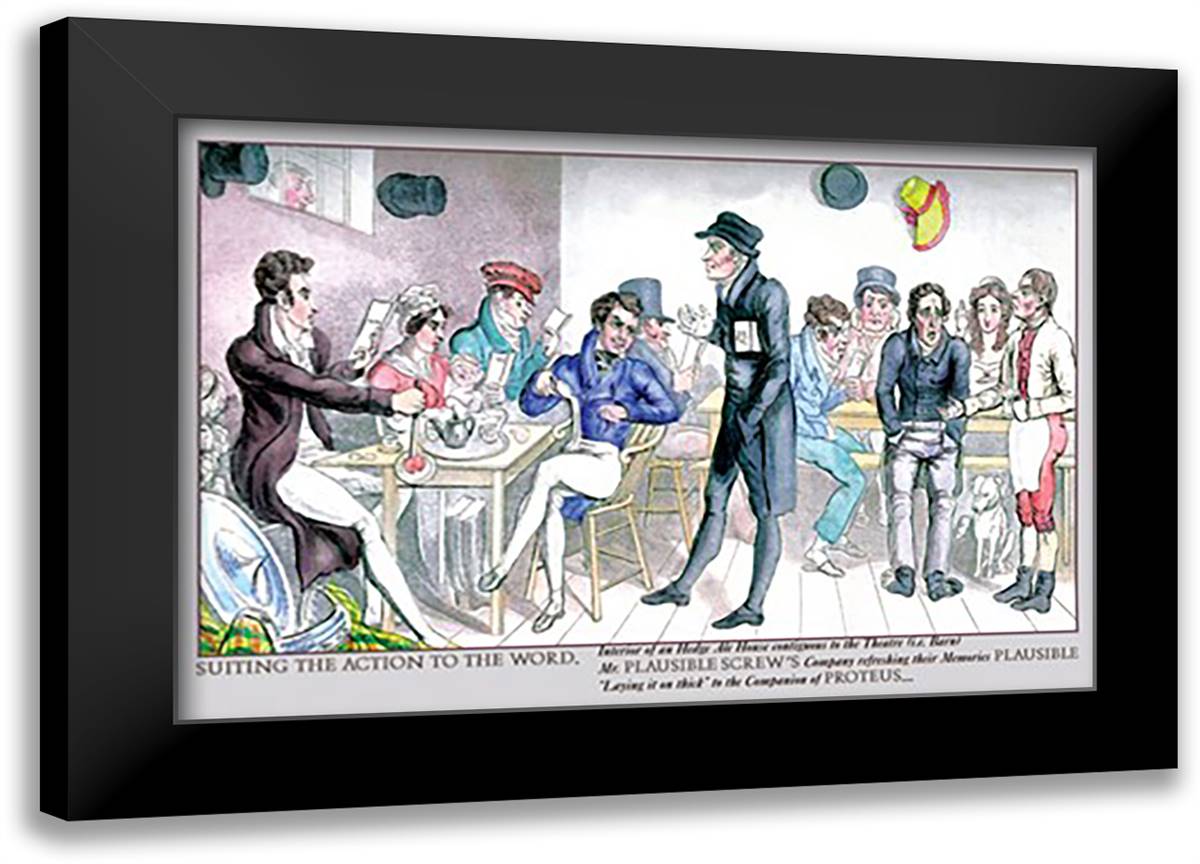 Suiting the Action to the Word 22x16 Black Modern Wood Framed Art Print Poster by Egan, Pierce