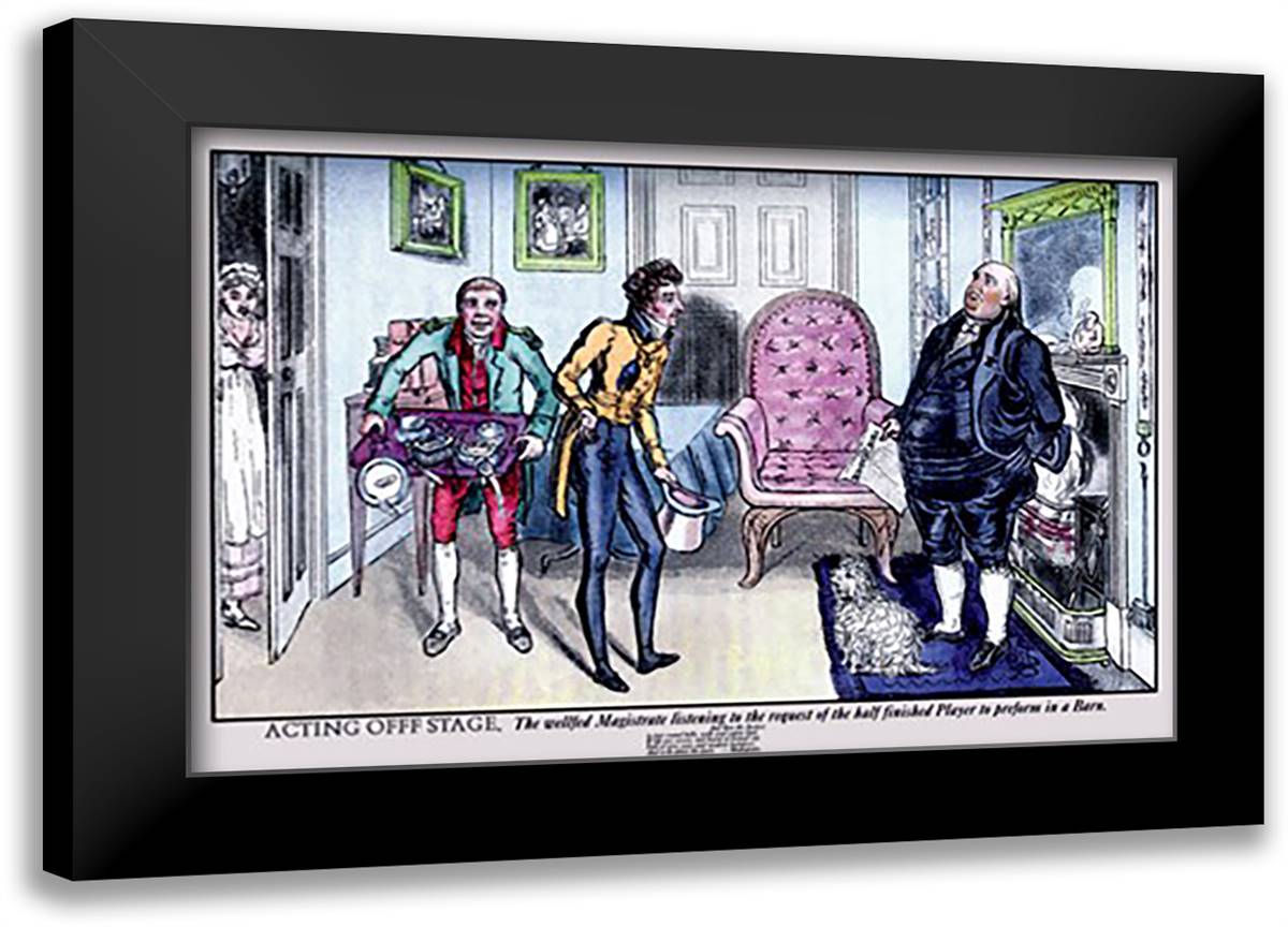 Acting off Stage 22x16 Black Modern Wood Framed Art Print Poster by Egan, Pierce
