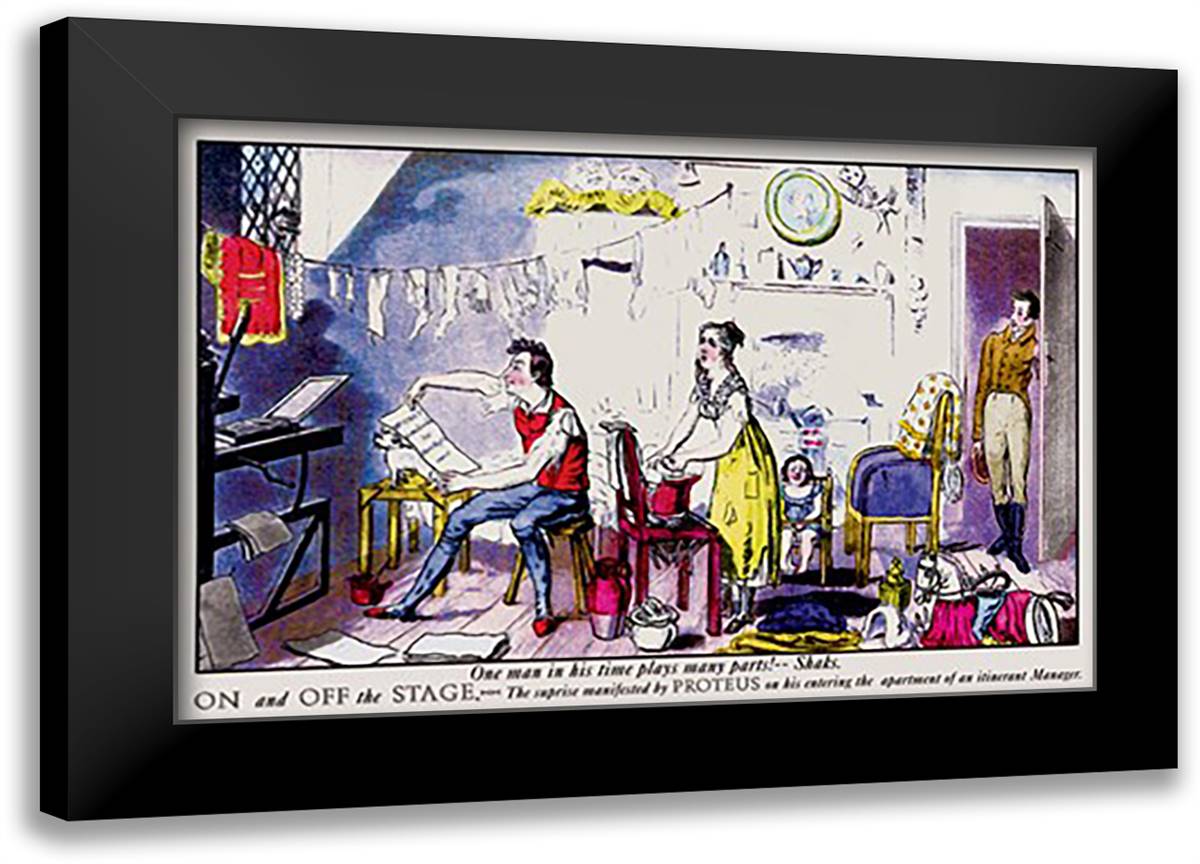 Proteus Surprised Entering the Apartment of an Itinerant Manager 22x16 Black Modern Wood Framed Art Print Poster by Egan, Pierce