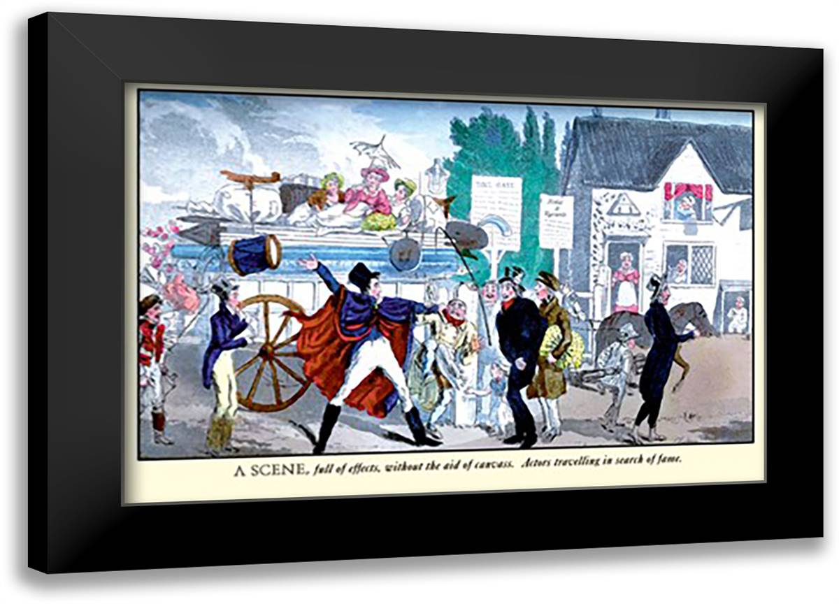Actors Travelling in Search of Fame 22x16 Black Modern Wood Framed Art Print Poster by Egan, Pierce