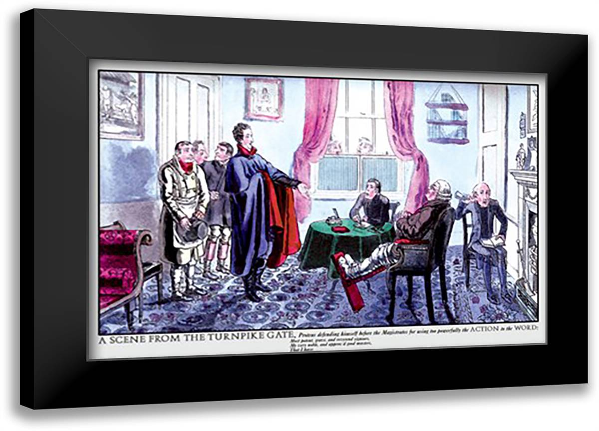 Scene from the Turnpike Gate 22x16 Black Modern Wood Framed Art Print Poster by Egan, Pierce
