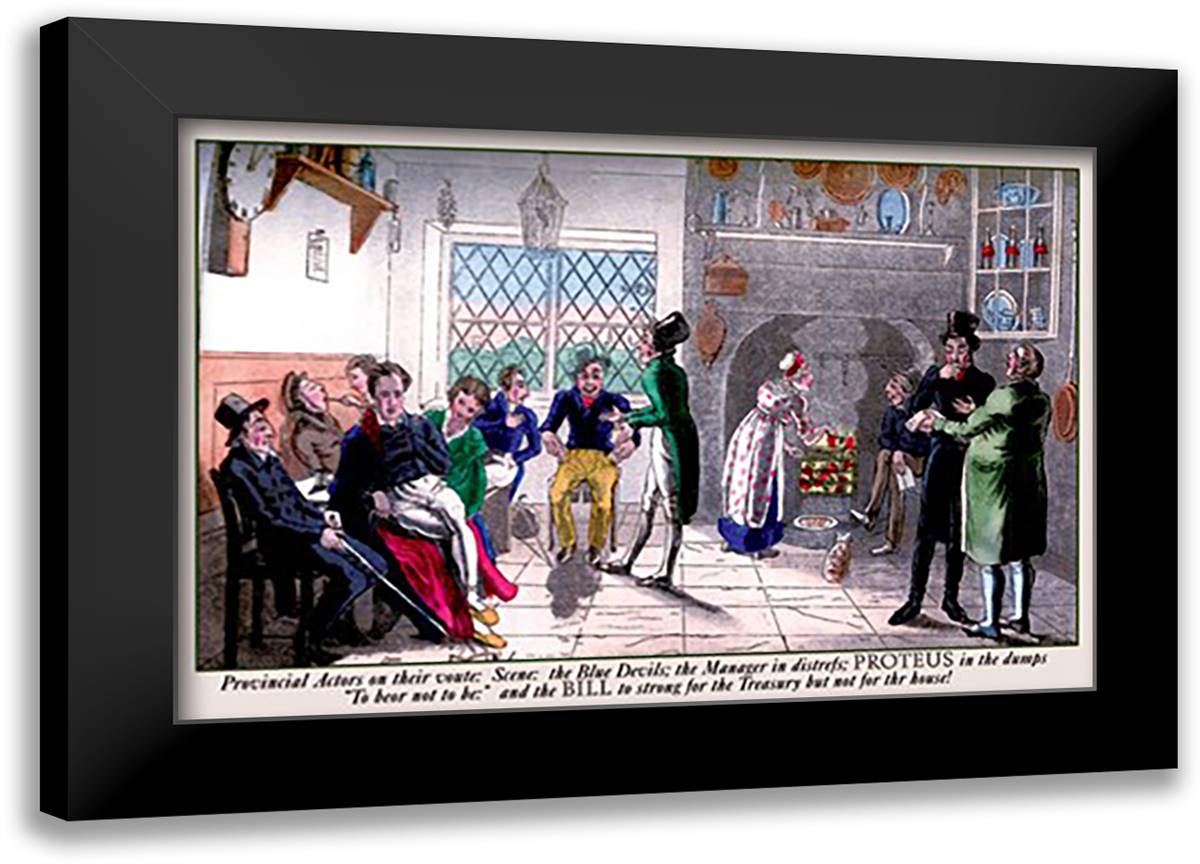 Time for the Provincial Actors to Pay the Bill 22x16 Black Modern Wood Framed Art Print Poster by Egan, Pierce