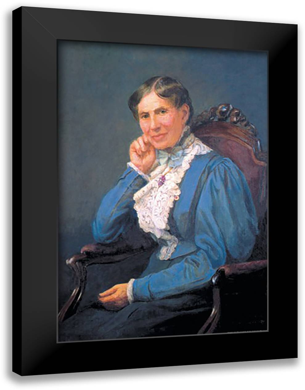 Clara Barton 16x22 Black Modern Wood Framed Art Print Poster by Leiseiring, M.
