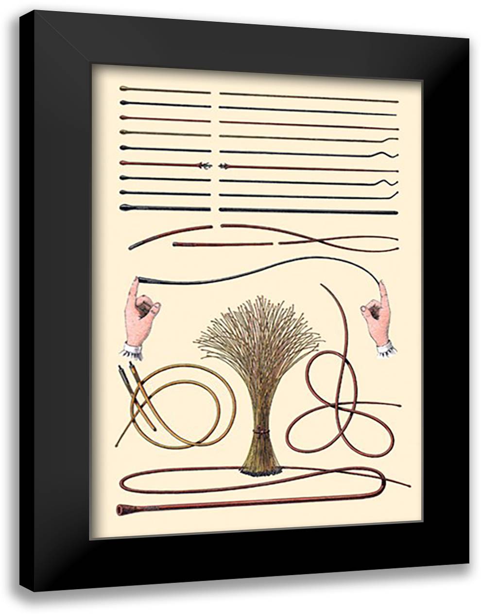Catheters #1 16x22 Black Modern Wood Framed Art Print Poster by Porges, Jules