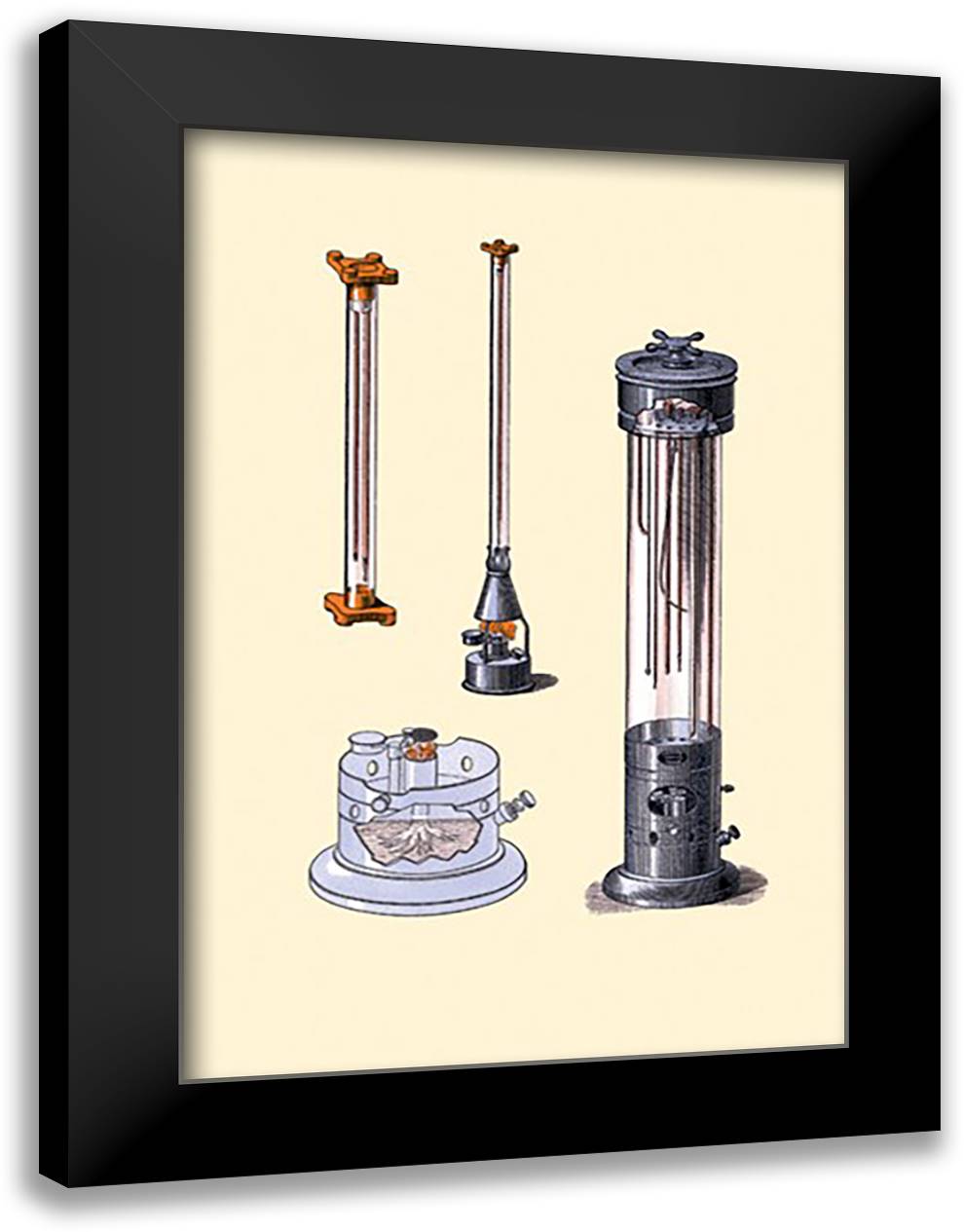 Sterilization Instruments #1 16x22 Black Modern Wood Framed Art Print Poster by Porges, Jules