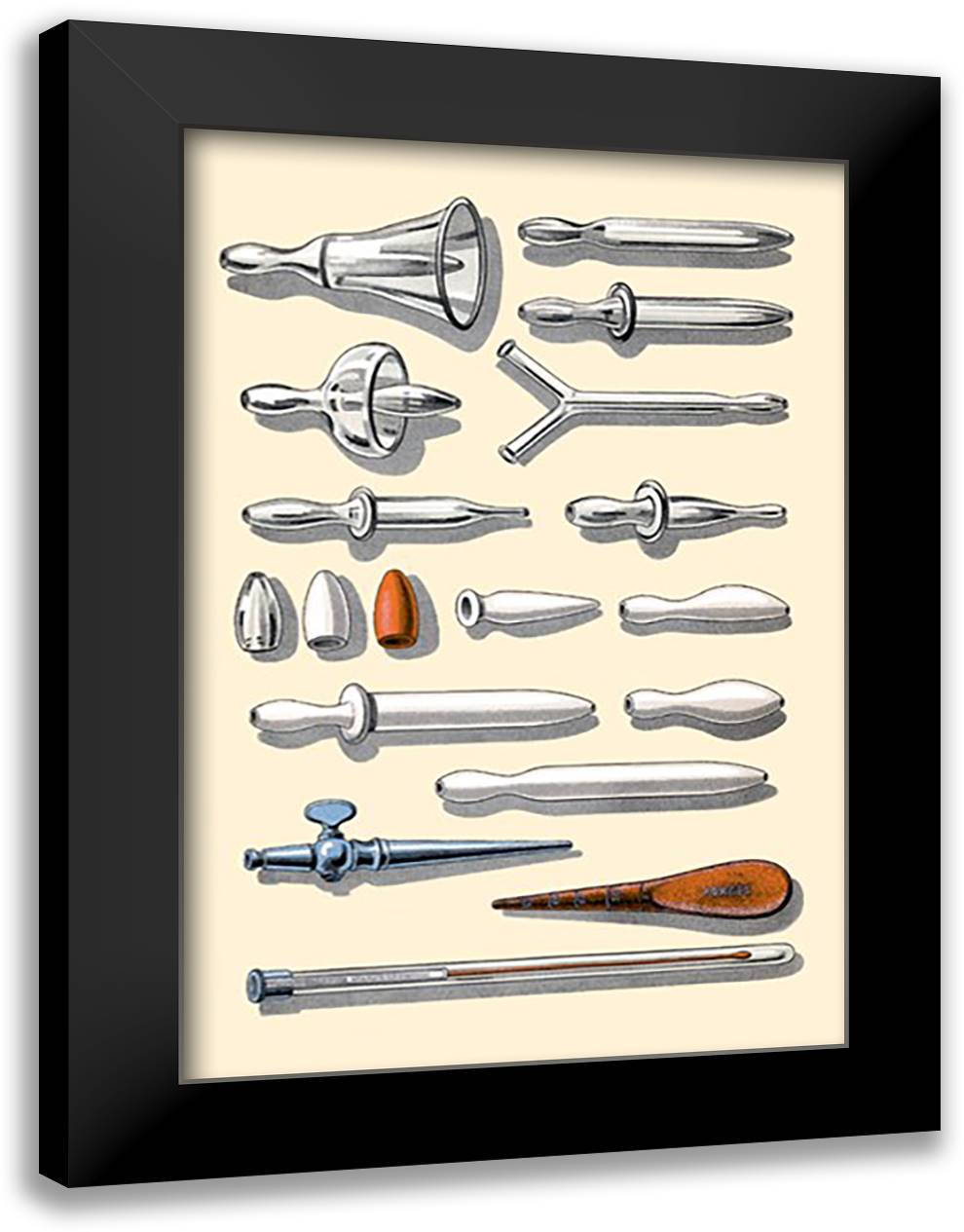 Dilators #3 16x22 Black Modern Wood Framed Art Print Poster by Porges, Jules