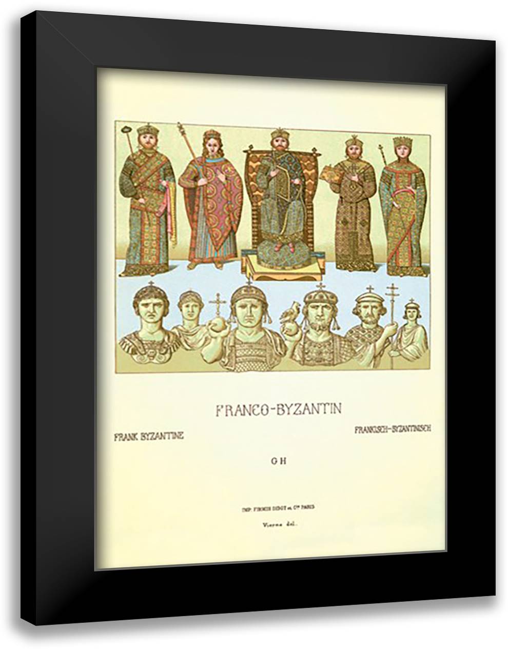 Franco Byzantin 16x22 Black Modern Wood Framed Art Print Poster