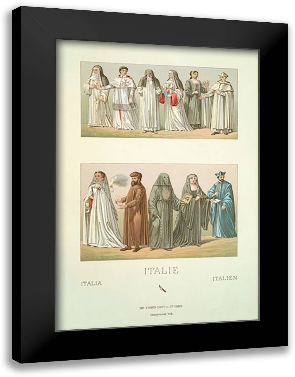 Italie #1 16x22 Black Modern Wood Framed Art Print Poster
