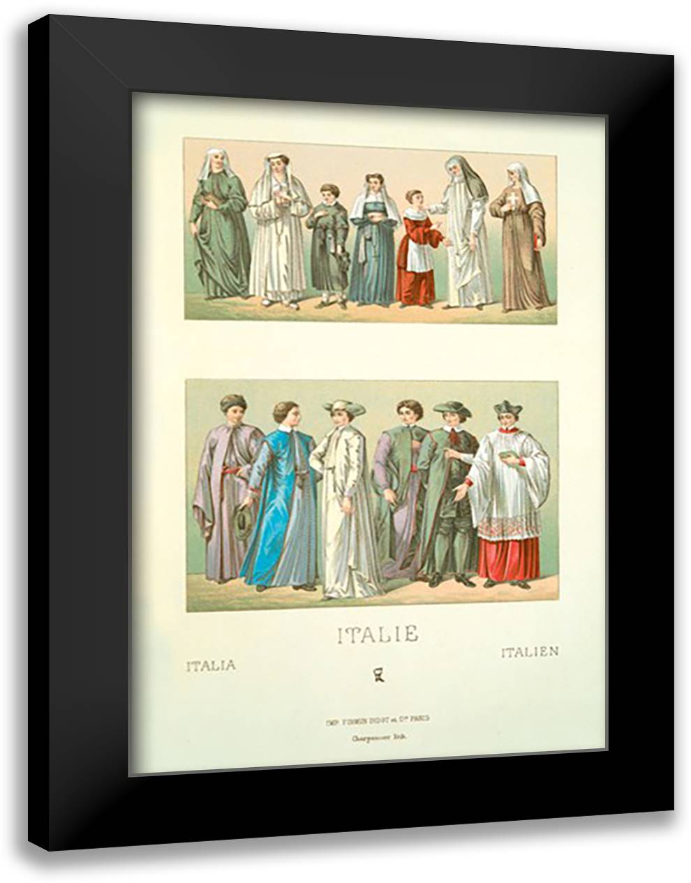 Italie #2 16x22 Black Modern Wood Framed Art Print Poster