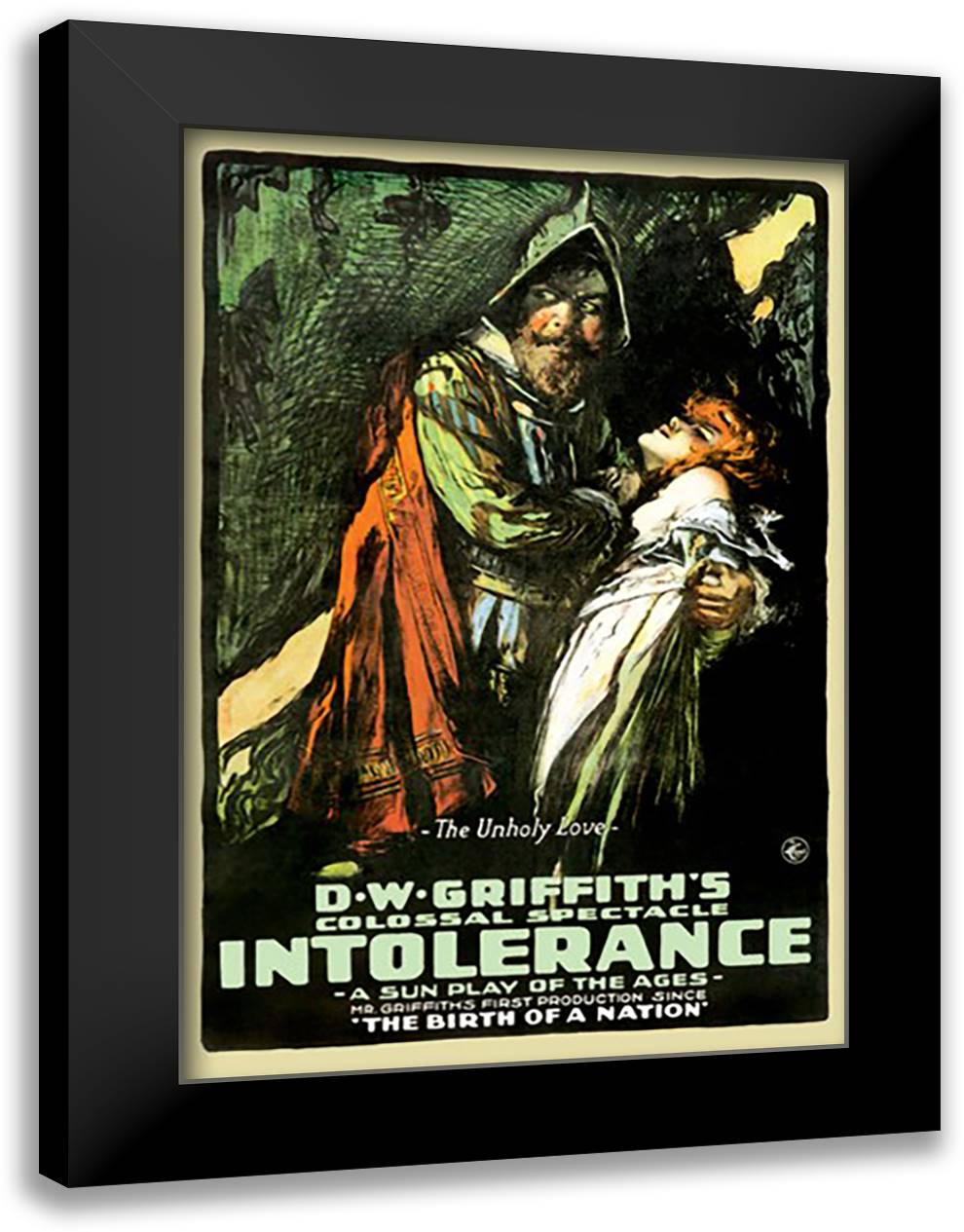 Intolerance 16x22 Black Modern Wood Framed Art Print Poster