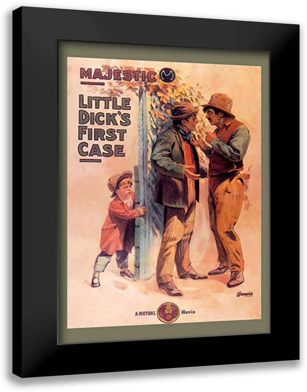 Little Dick's First Case 16x22 Black Modern Wood Framed Art Print Poster