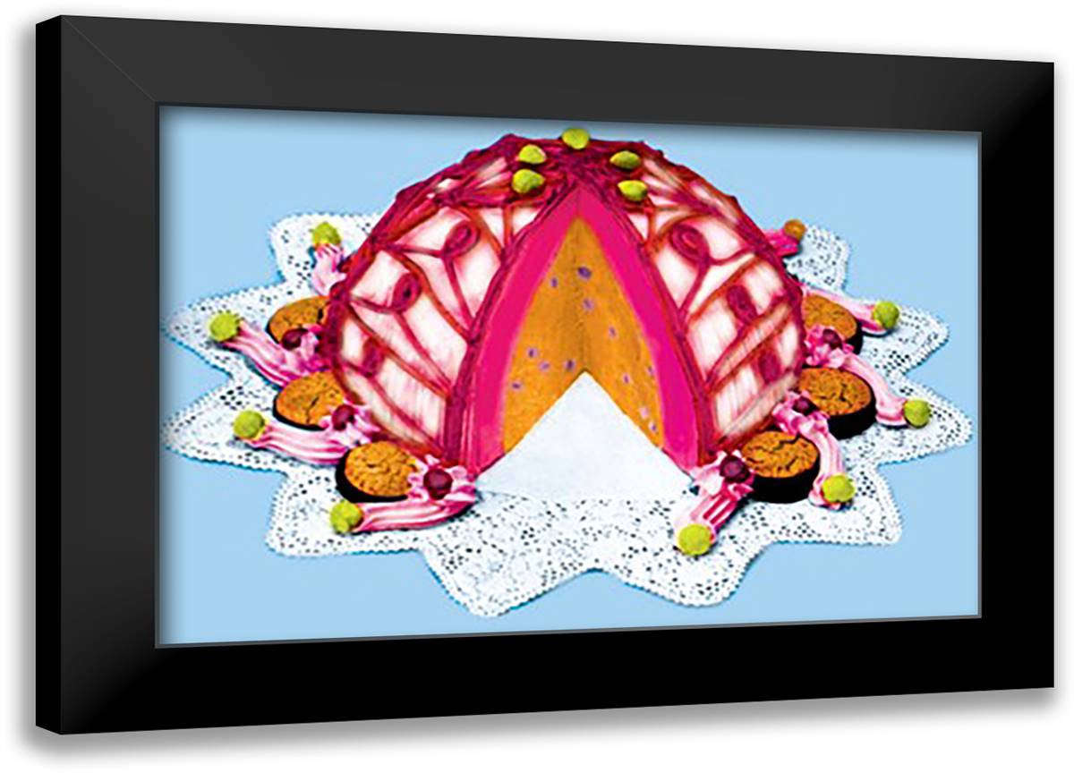 Hazelnut Bomb Cake 22x16 Black Modern Wood Framed Art Print Poster