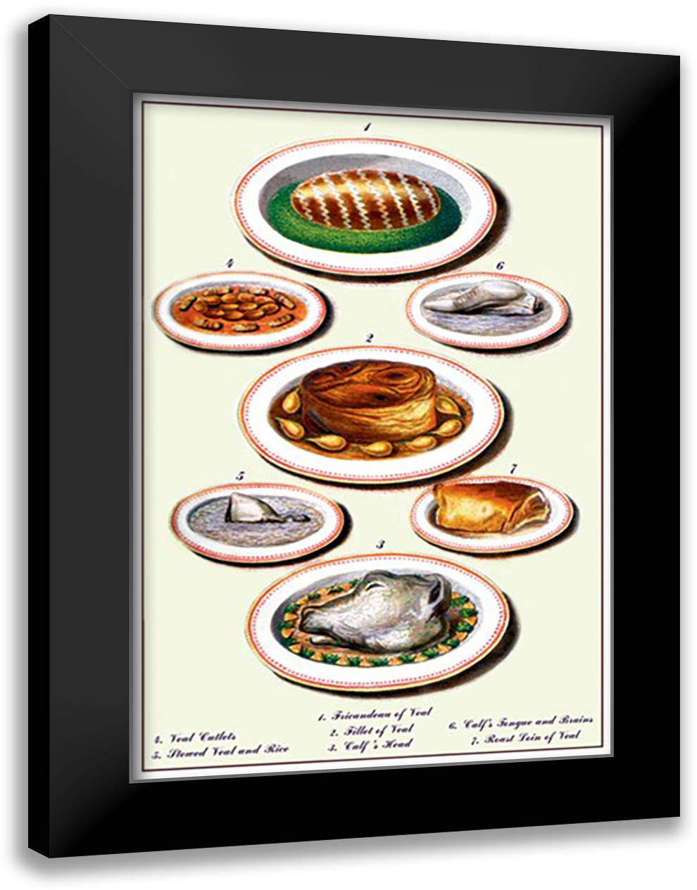 Veal 16x22 Black Modern Wood Framed Art Print Poster by Krowheim
