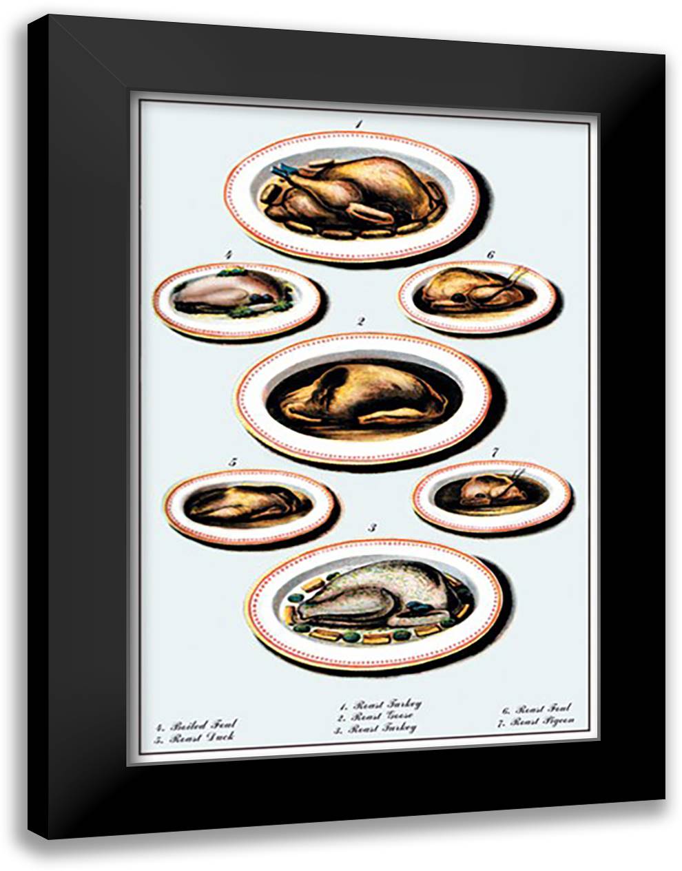 Cooked Birds 16x22 Black Modern Wood Framed Art Print Poster by Krowheim
