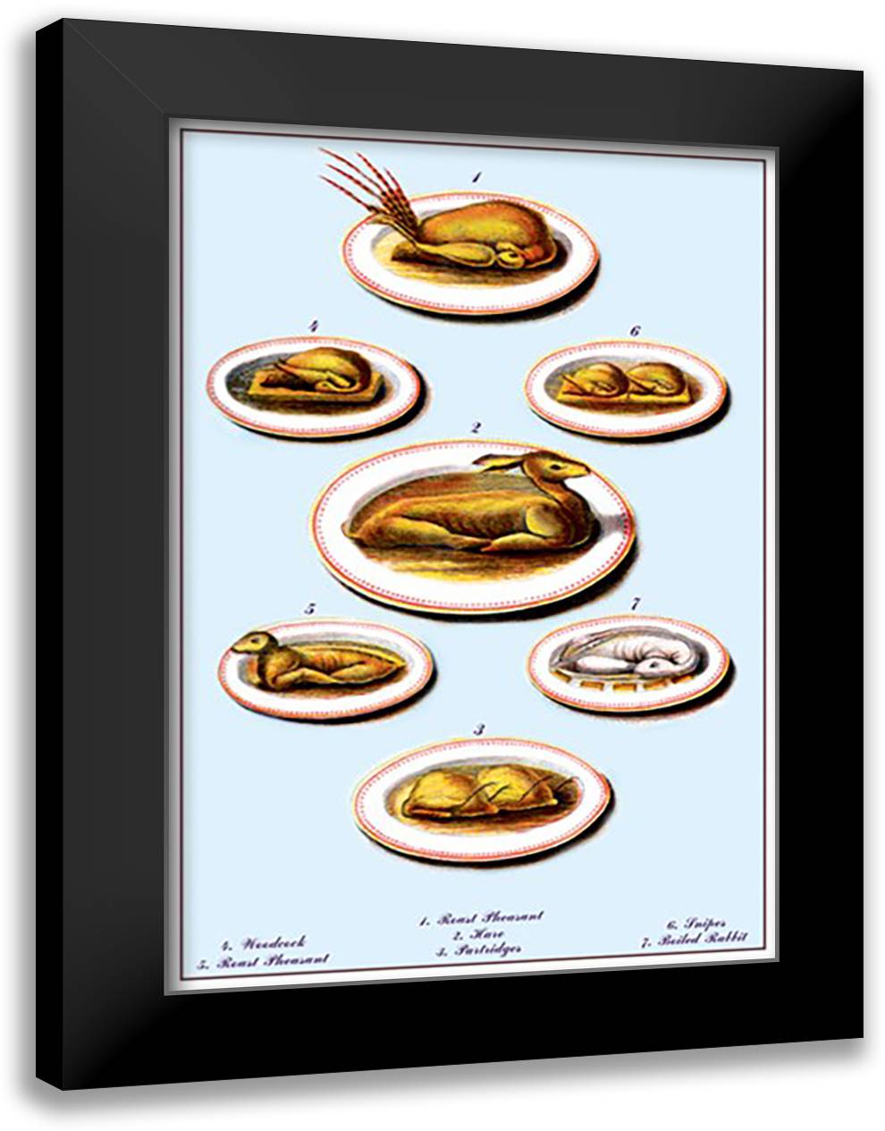 Cooked Rabbit 16x22 Black Modern Wood Framed Art Print Poster by Krowheim