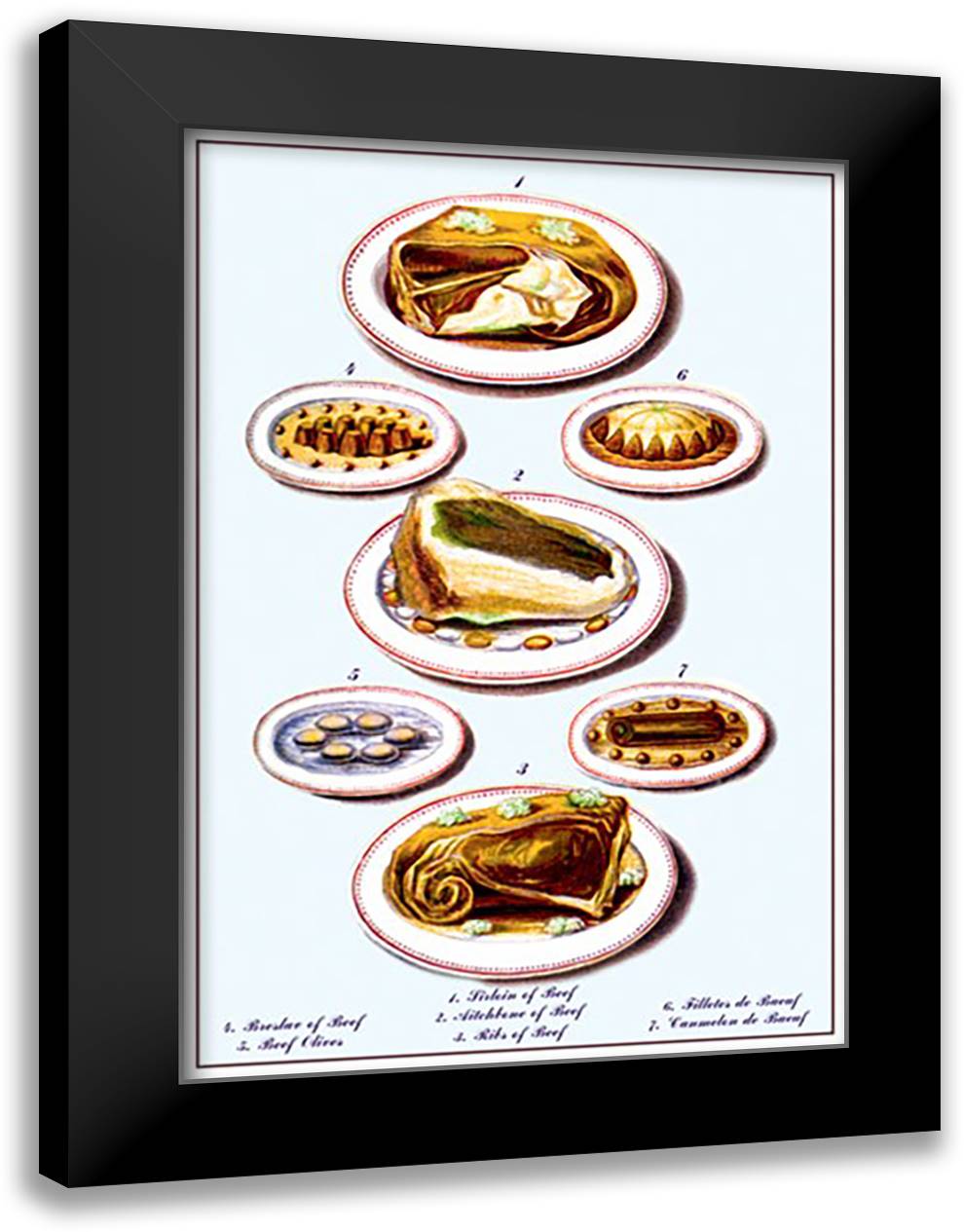 Beef 16x22 Black Modern Wood Framed Art Print Poster by Krowheim