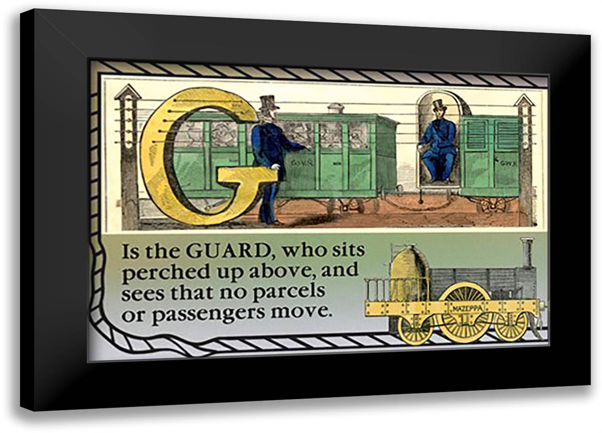 G is the Guard 22x16 Black Modern Wood Framed Art Print Poster