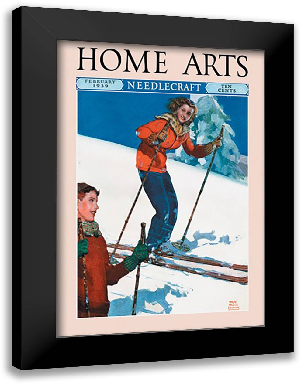 Home Arts, February 1939 16x22 Black Modern Wood Framed Art Print Poster by Coleman, Ralph