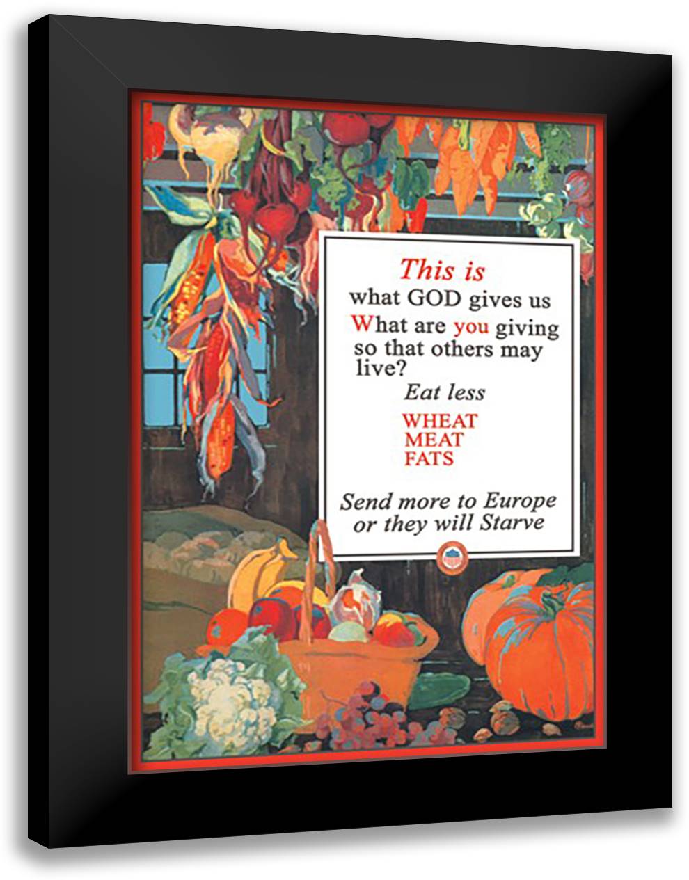 This is What God Gives Us 16x22 Black Modern Wood Framed Art Print Poster by Hendee, A.