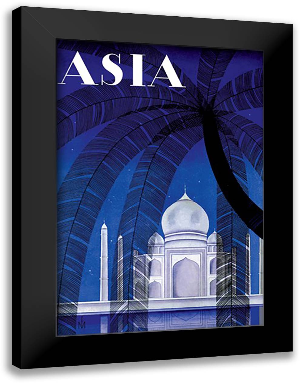 Asia Magazine: In Agra 16x22 Black Modern Wood Framed Art Print Poster by McIntosh, Frank