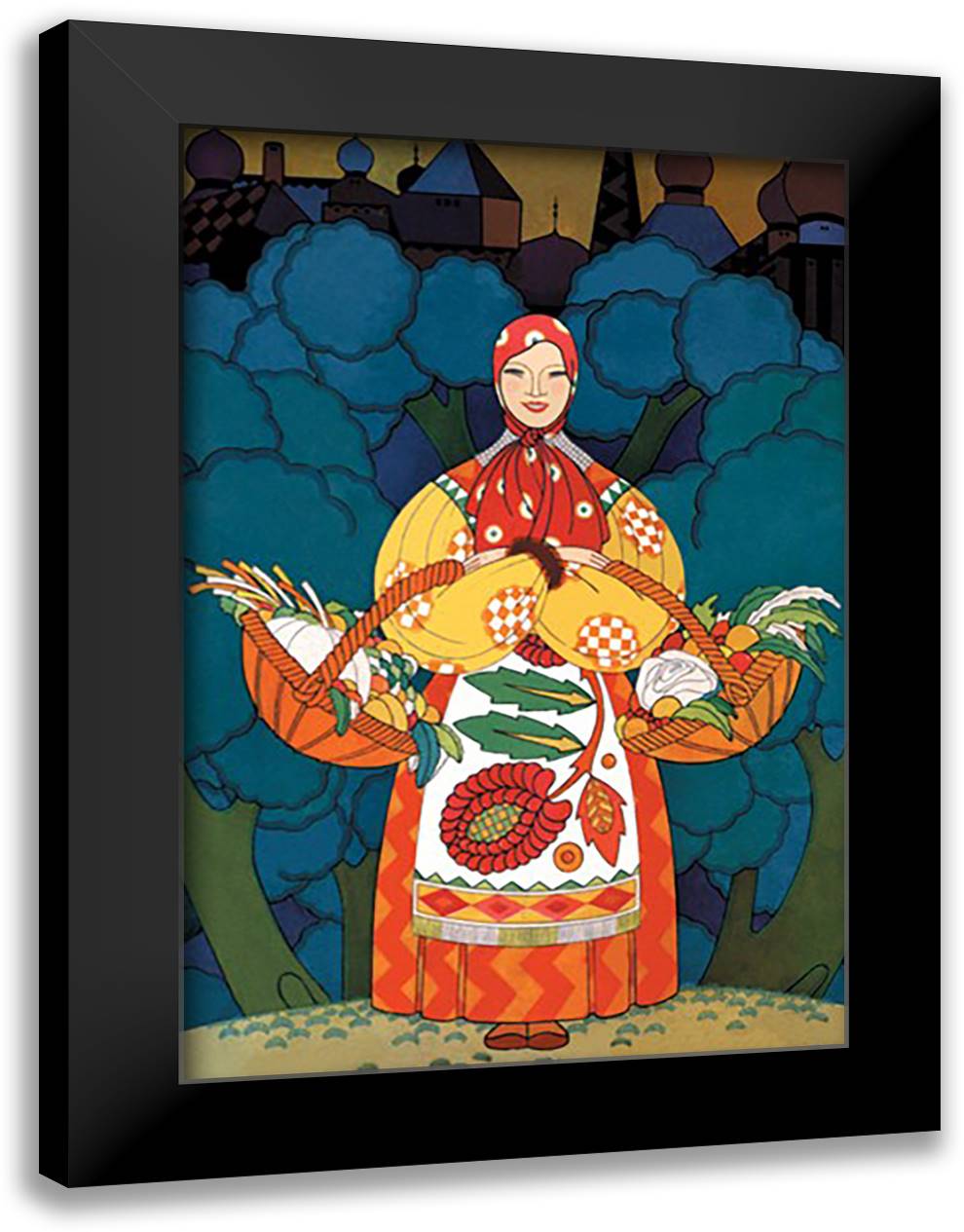 Asia Magazine: Russia - Stage-Setting 16x22 Black Modern Wood Framed Art Print Poster by McIntosh, Frank
