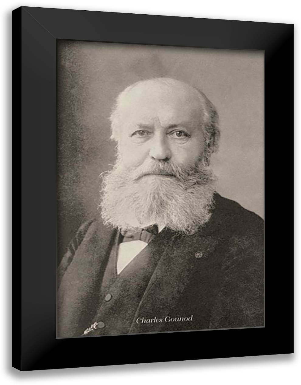 Charles Gounod 16x22 Black Modern Wood Framed Art Print Poster by Thomas, Theodore
