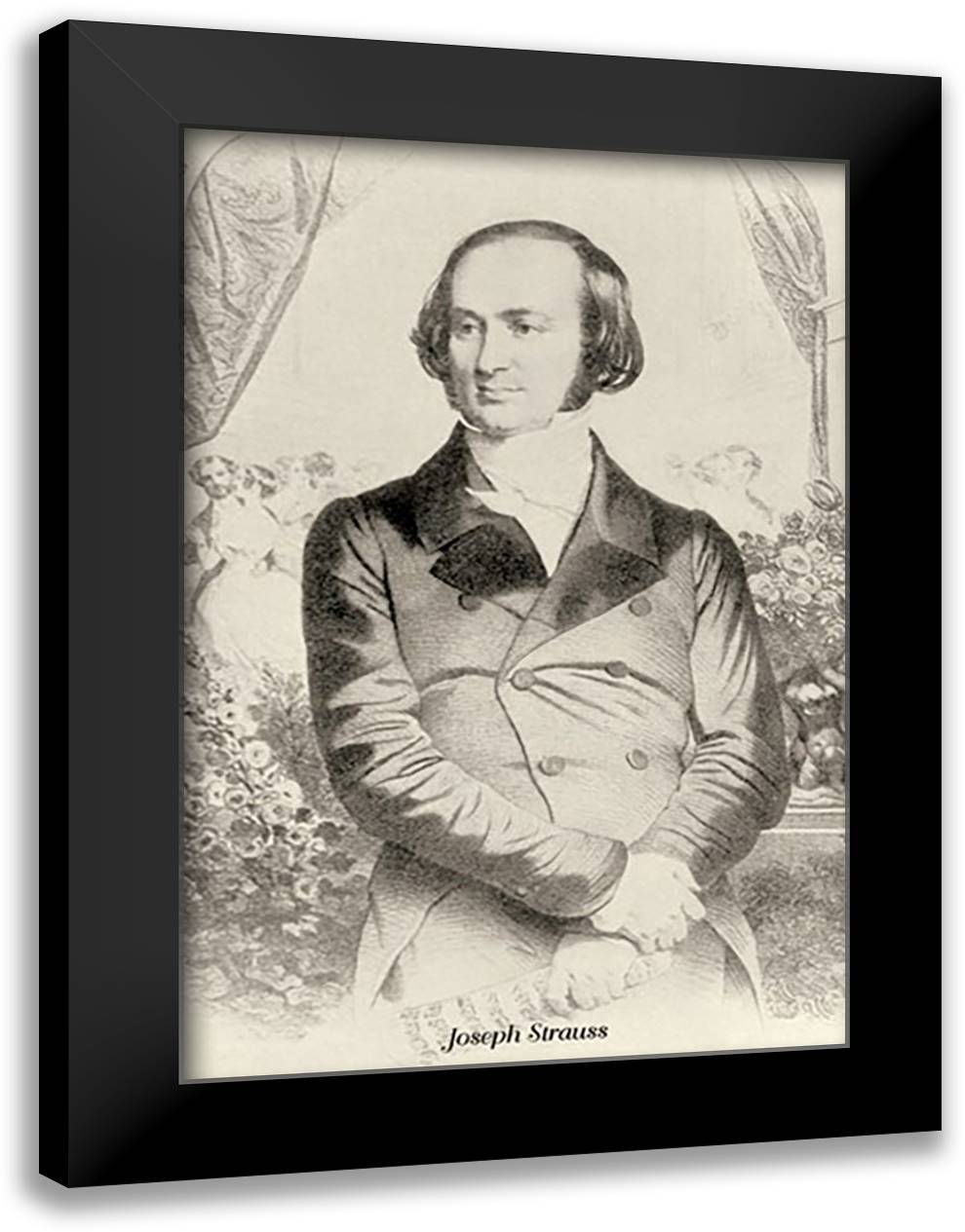 Joseph Strauss 16x22 Black Modern Wood Framed Art Print Poster by Thomas, Theodore