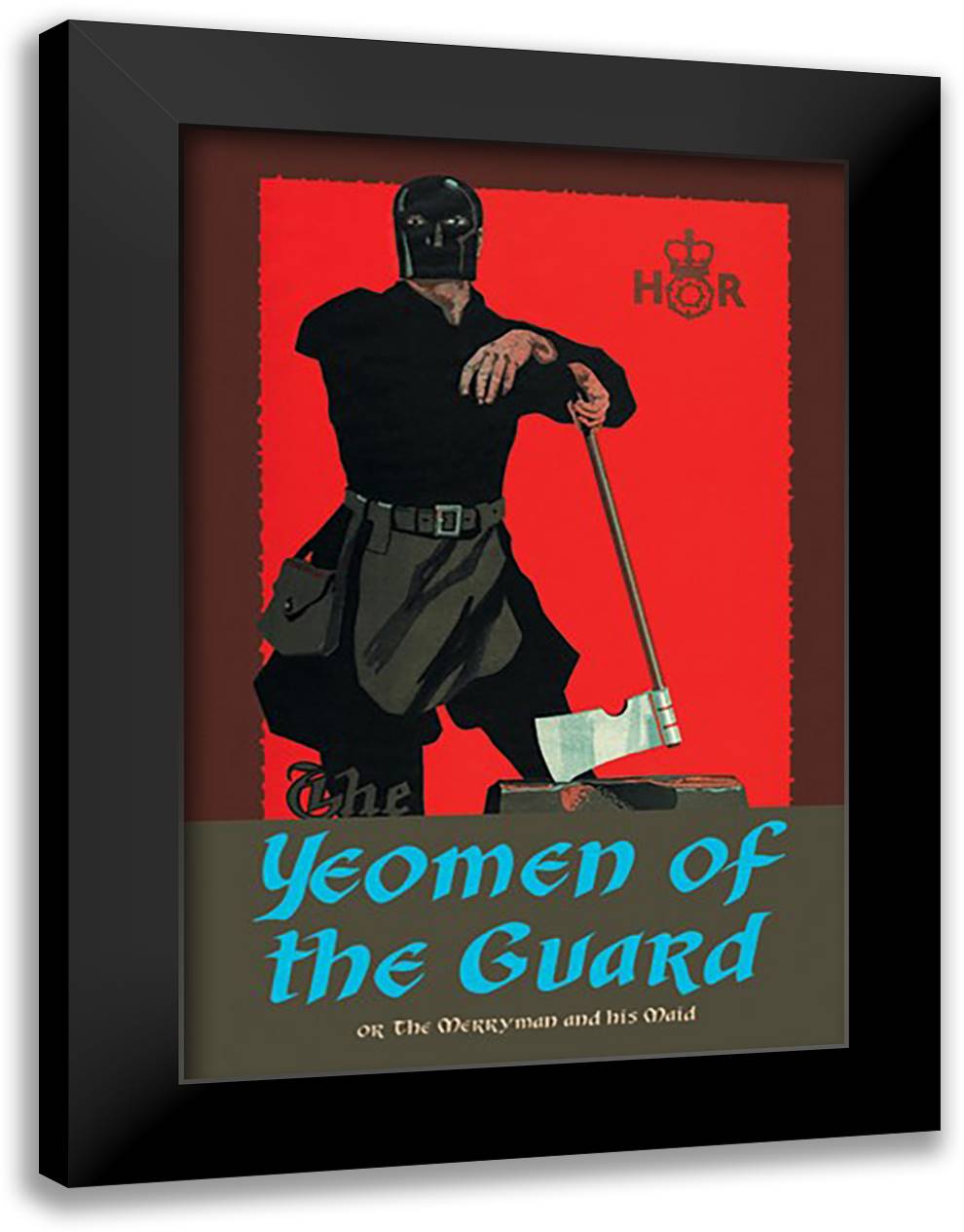 Yeomen of the Guard - The Executioner 16x22 Black Modern Wood Framed Art Print Poster by Hardy, D.
