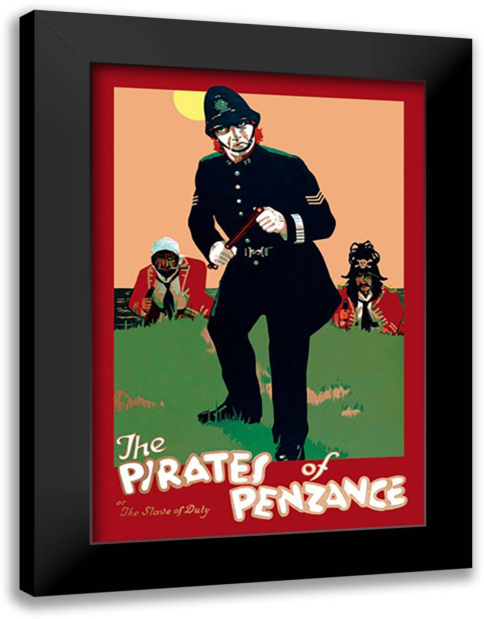 Pirates of Penzance, or The Slave of Duty #2 16x22 Black Modern Wood Framed Art Print Poster