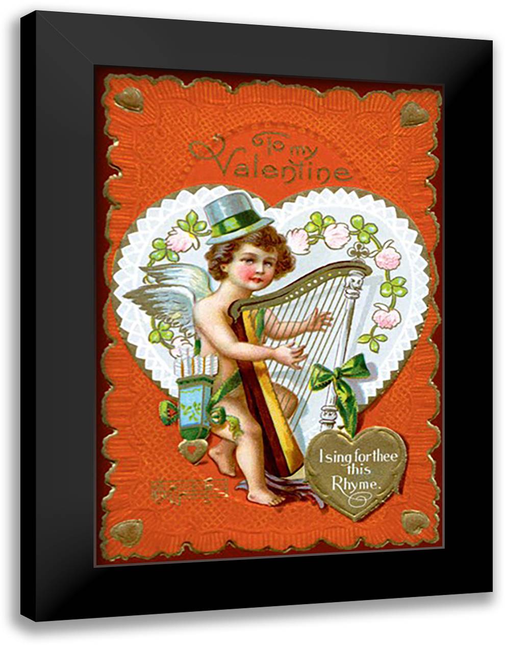 I Sing For Thee This Rhyme 16x22 Black Modern Wood Framed Art Print Poster