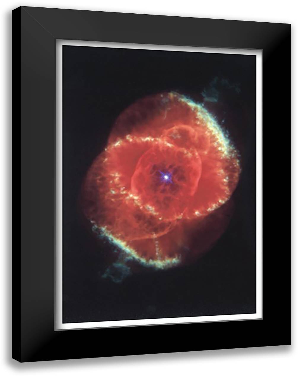 Cat's Eye Nebula 16x22 Black Modern Wood Framed Art Print Poster by NASA