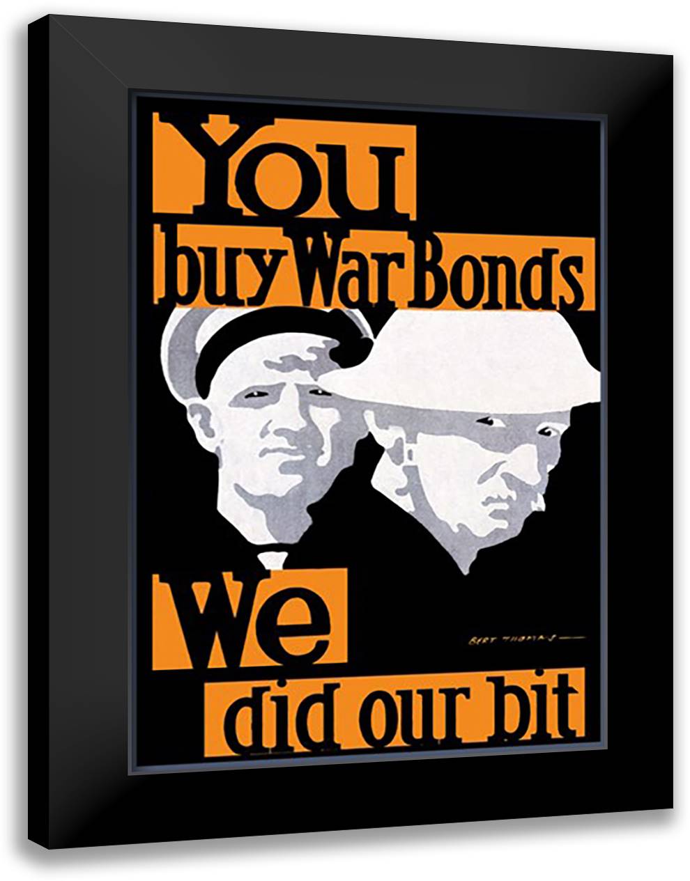 You Buy War Bonds 16x22 Black Modern Wood Framed Art Print Poster by Thomas, Bert