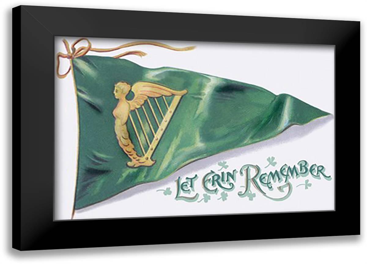 Let Erin Remember 22x16 Black Modern Wood Framed Art Print Poster