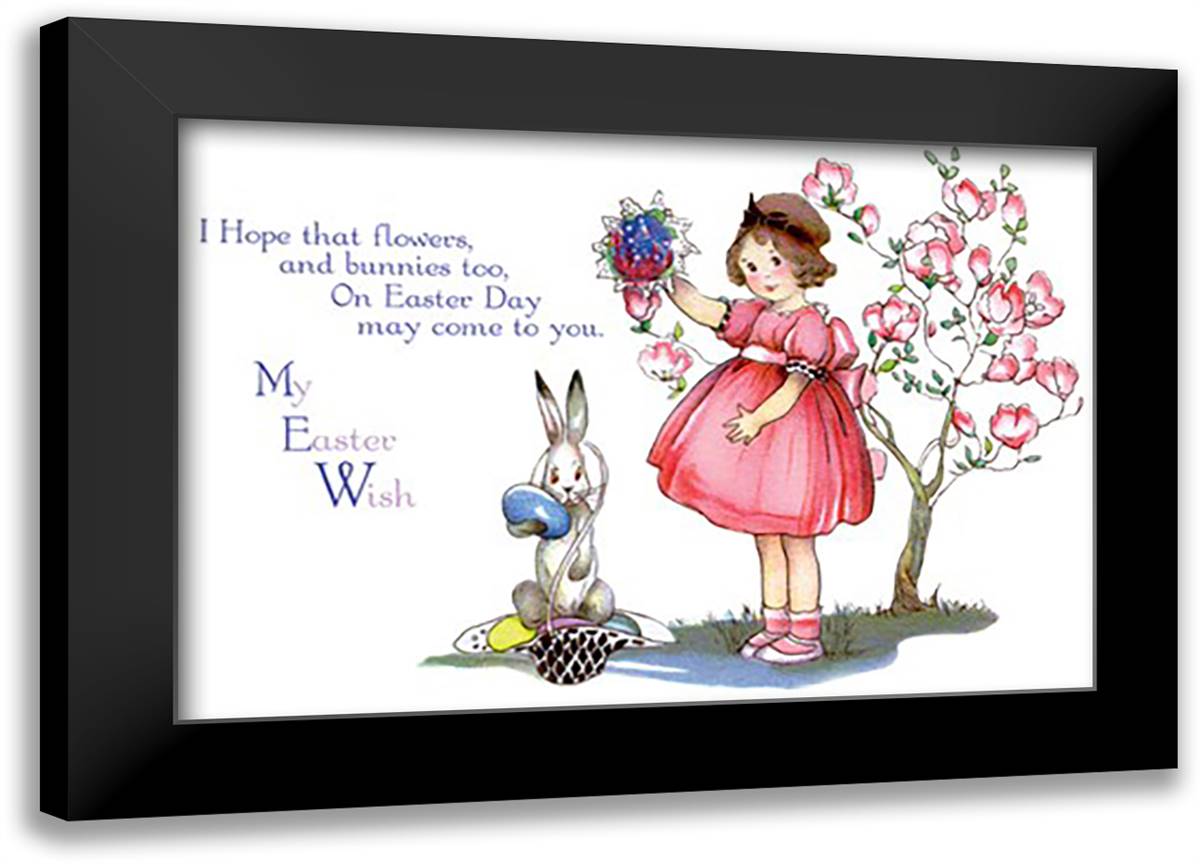 My Easter Wish 22x16 Black Modern Wood Framed Art Print Poster