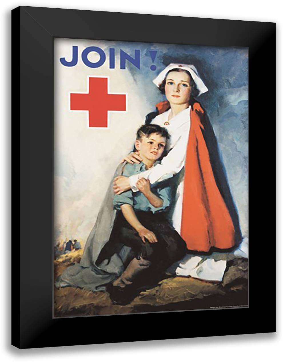 Join! 16x22 Black Modern Wood Framed Art Print Poster by Wilbur, Lawrence