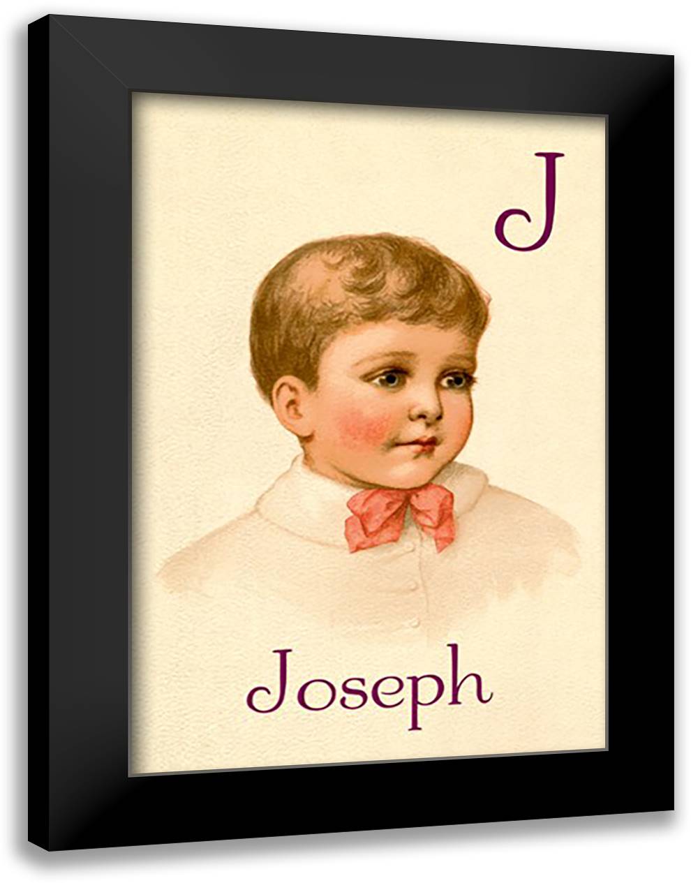 J for Joseph 16x22 Black Modern Wood Framed Art Print Poster by Waugh, Ida
