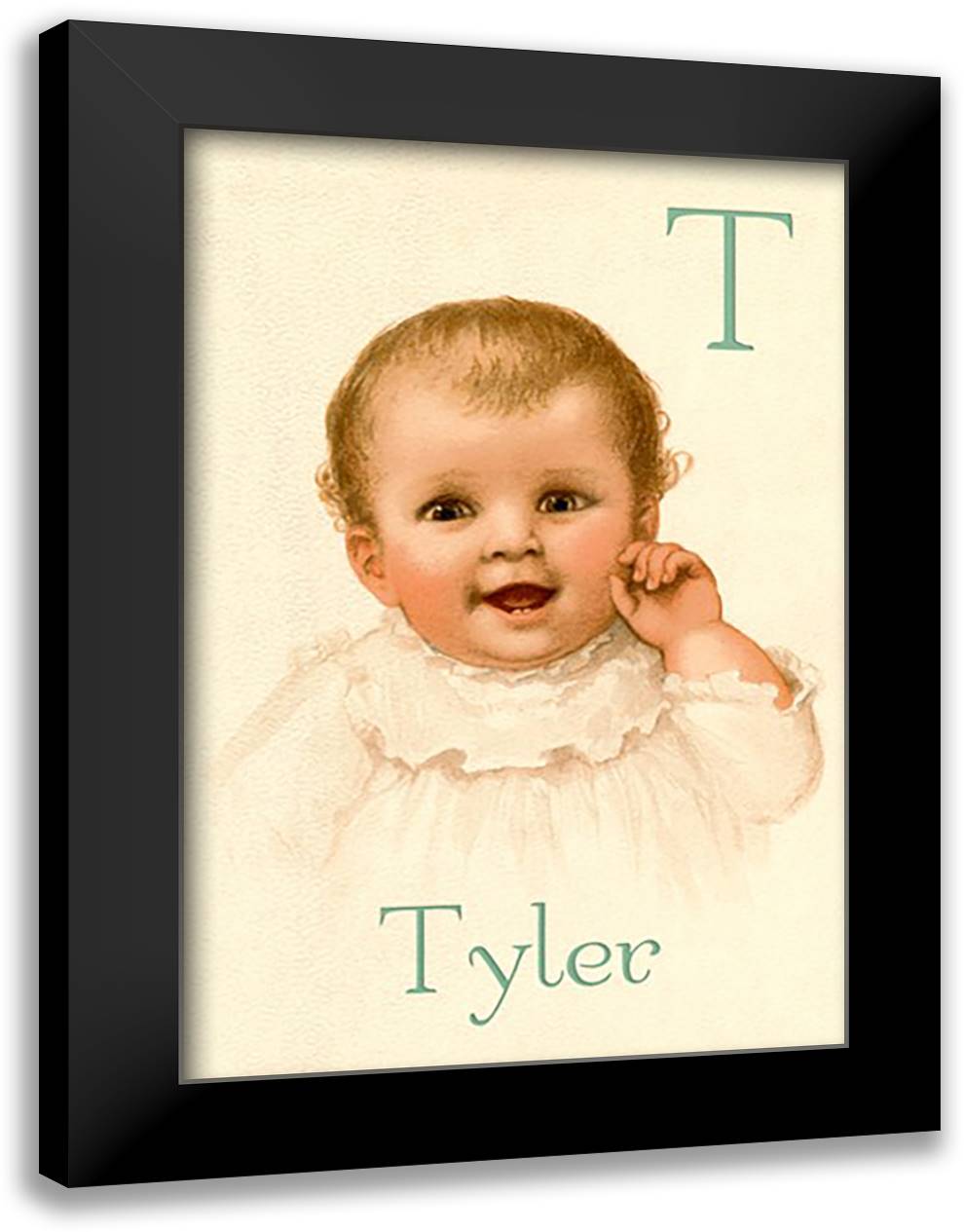 T for Tyler 16x22 Black Modern Wood Framed Art Print Poster by Waugh, Ida