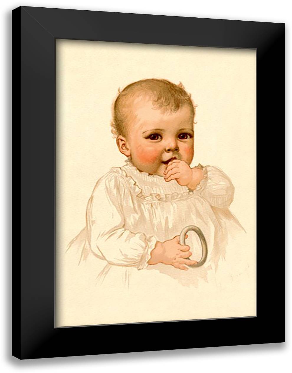 Sweet Shayne 16x22 Black Modern Wood Framed Art Print Poster by Waugh, Ida