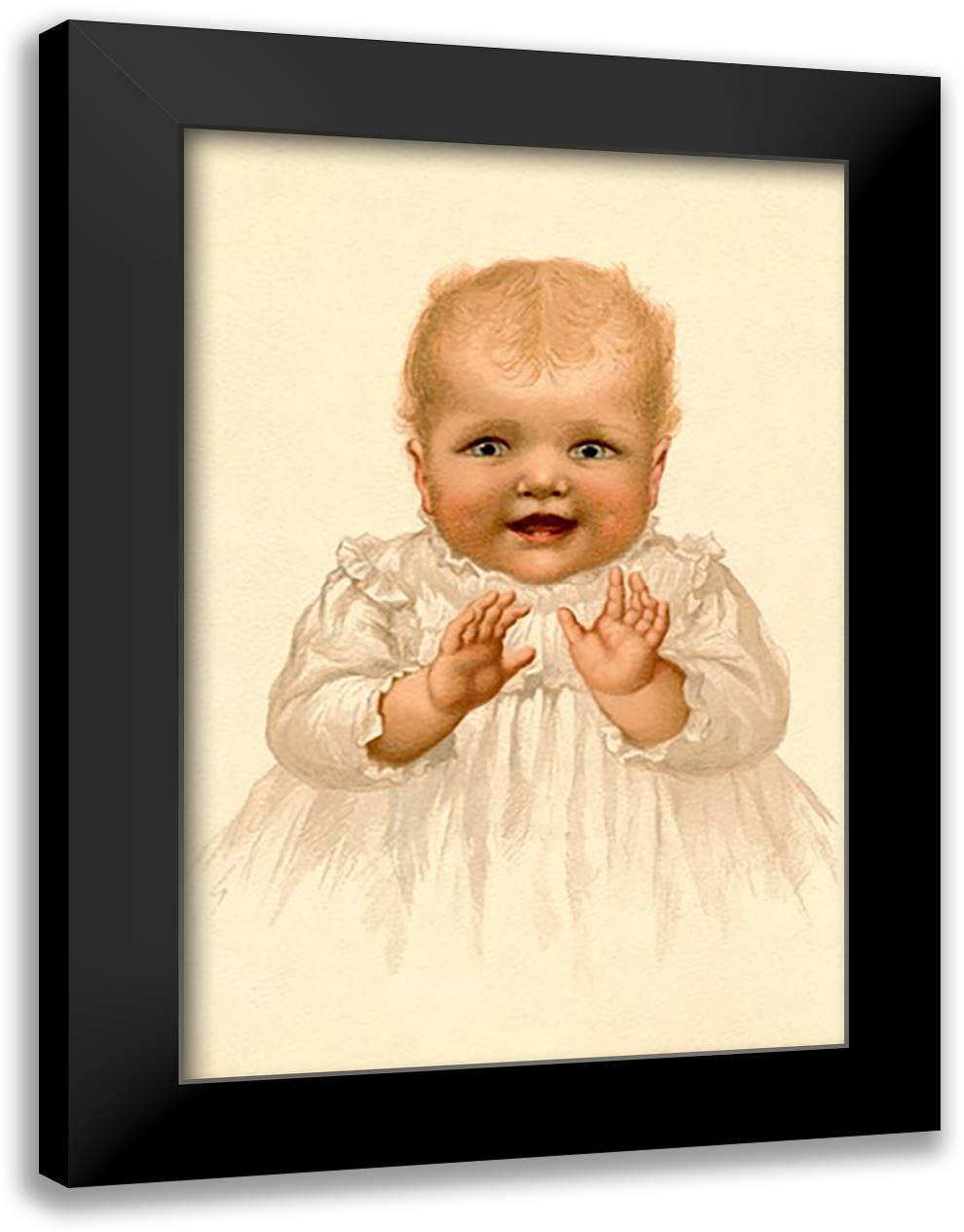 Sweet Devon 16x22 Black Modern Wood Framed Art Print Poster by Waugh, Ida