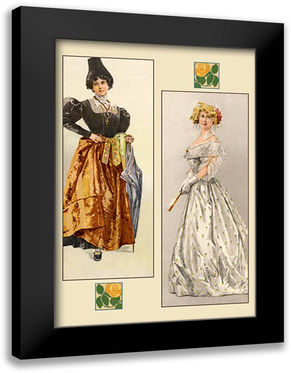 Haute-Couture 16x22 Black Modern Wood Framed Art Print Poster