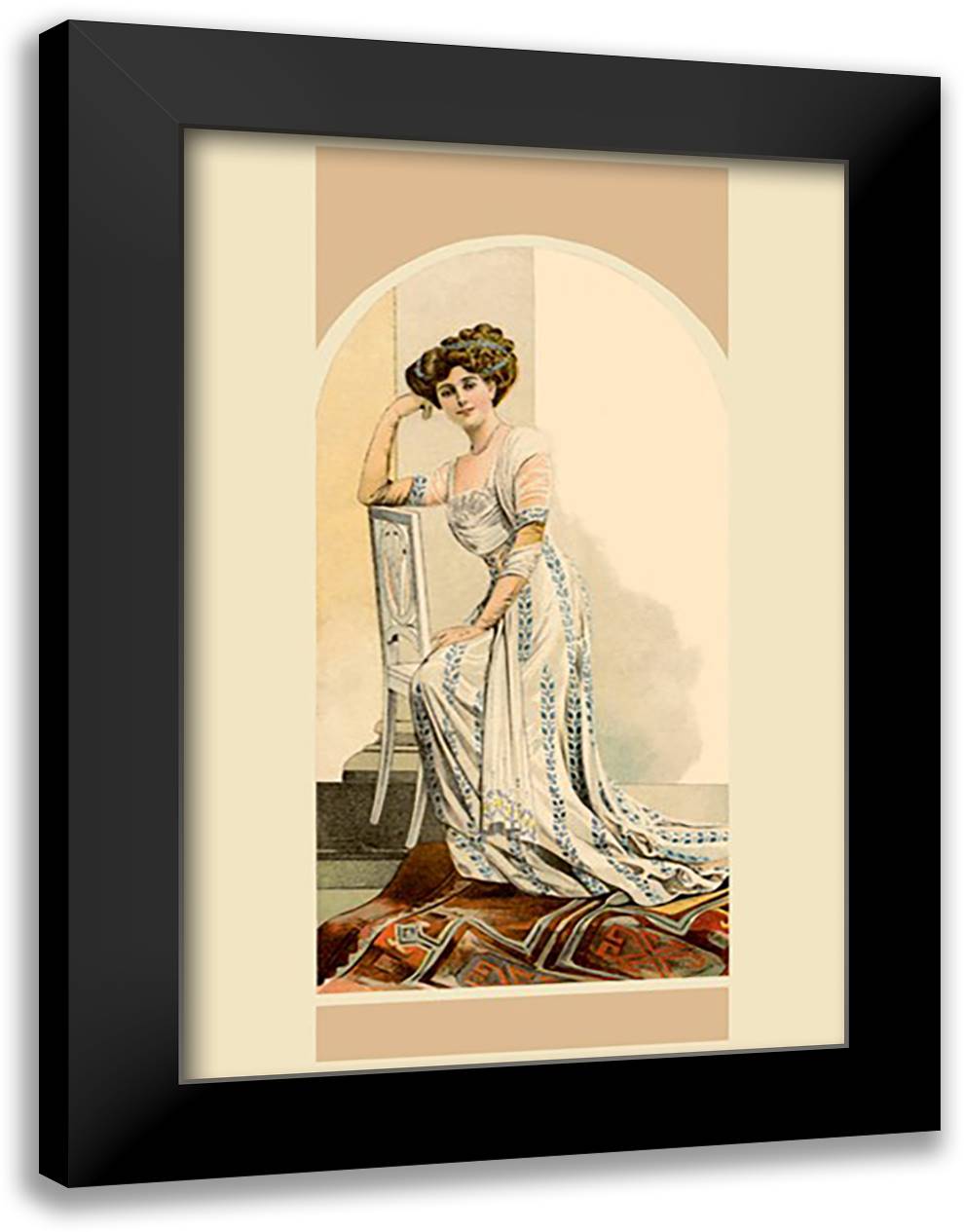 Lady of Distinction 16x22 Black Modern Wood Framed Art Print Poster