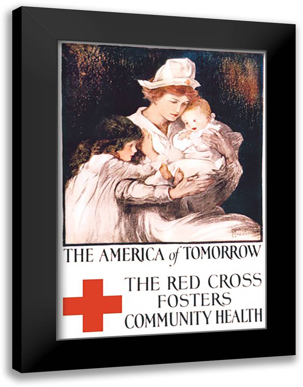 America of Tomorrow 16x22 Black Modern Wood Framed Art Print Poster by Greer, Blanche