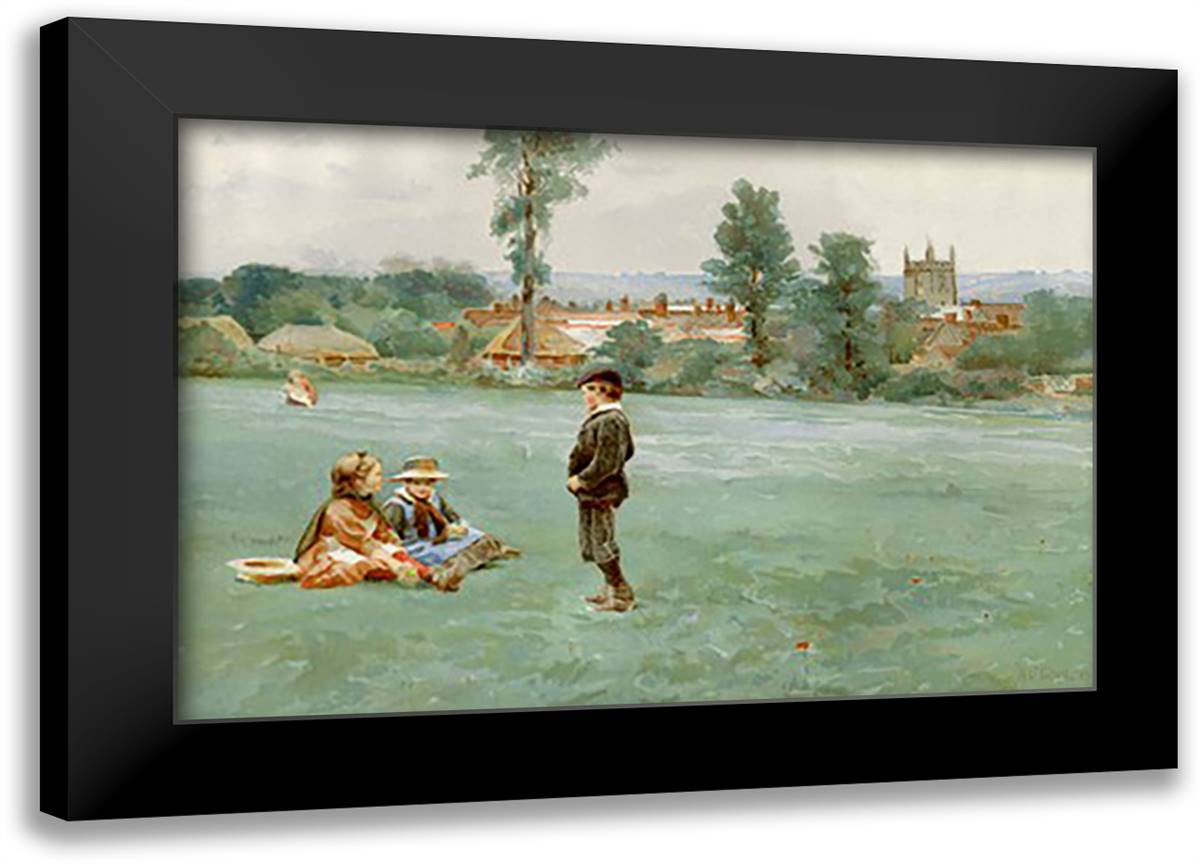 At Henley-in-Arden 22x16 Black Modern Wood Framed Art Print Poster by Williams, James Leon
