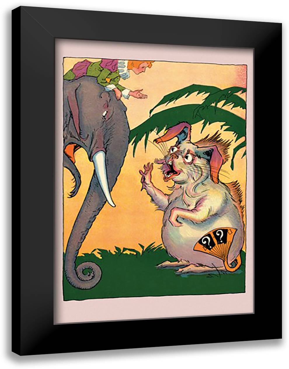 Cottabus and Kabumpo 16x22 Black Modern Wood Framed Art Print Poster by Neill, John R.