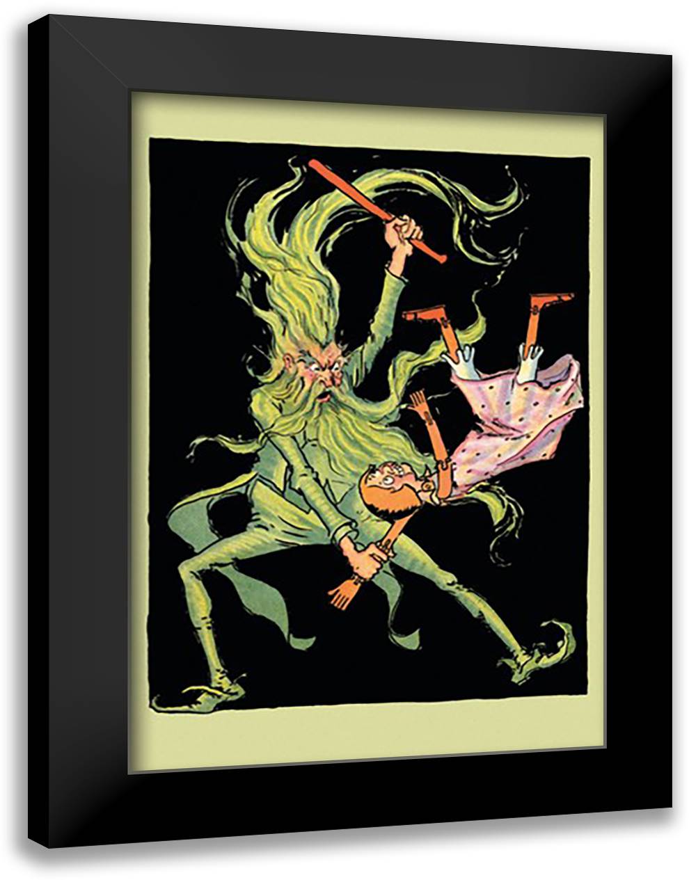 Ruggedo and Peg 16x22 Black Modern Wood Framed Art Print Poster by Neill, John R.