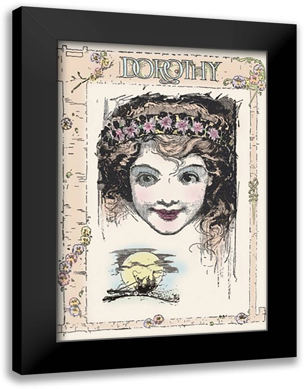 Dorothy 16x22 Black Modern Wood Framed Art Print Poster by Neill, John R.
