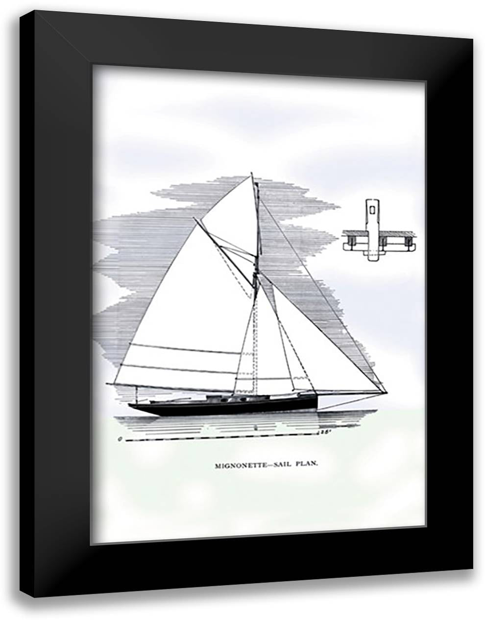 Mignonette 16x22 Black Modern Wood Framed Art Print Poster by Kunhardt, Charles P.