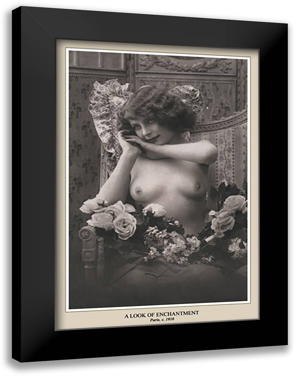 Look of Enchantment 16x22 Black Modern Wood Framed Art Print Poster