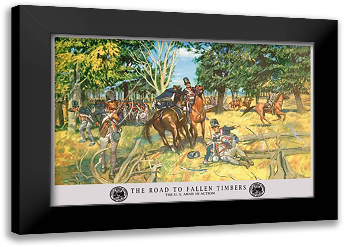 Road to Fallen Timbers 22x16 Black Modern Wood Framed Art Print Poster by Mcbarron Jr., Charles H.